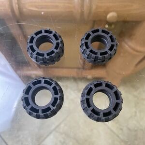 LEGO Black Rubber Wheels Replacement Parts Toy Car Truck‎ Robot Set of 4